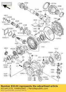 kawasaki 921441235 spring klf300-b1 - Lado inferior