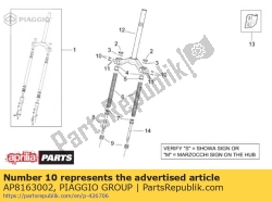 Aprilia AP8163002, Parafuso c / flange, OEM: Aprilia AP8163002