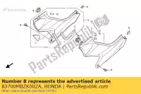 83700MBZK00ZA, Honda, cubierta, l. lado * nh312m * honda cb hornet s f2 cbr  rr f cbf n sa na cb600f 600 , Nuevo