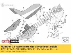 Here you can order the heat protection from Piaggio Group, with part number AP8117142: