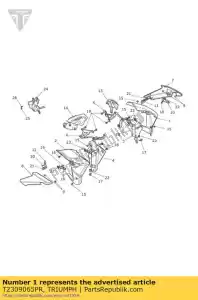 triumph T2309065PR t2309065-pr rad cowl lh - Bottom side