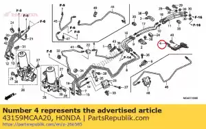 Honda 43159MCAA20 guide comp., rr. brake ho - Bottom side