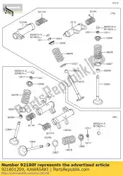 shim, t = 1. 90 vn800-a3 van Kawasaki, met onderdeel nummer 921801209, bestel je hier online: