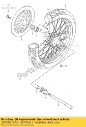 Aqui você pode pedir o conjunto de tubo, roda em Suzuki , com o número da peça 5520026F00: