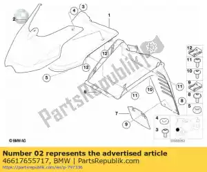 bmw 46617655717 estensione parafango anteriore - Lato superiore