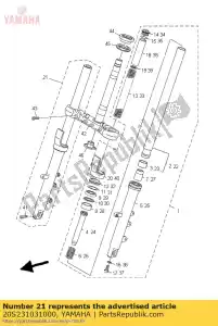 yamaha 20S231031000 front fork assy (r.h) - Bottom side