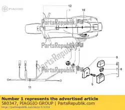 Aquí puede pedir arnés de cable de Piaggio Group , con el número de pieza 580347: