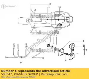 Piaggio Group 580347 arnés de cable - Lado inferior