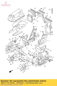 yamaha 5B4F17970000 scharnier - Onderkant