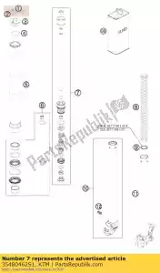 ktm 35480462S1 vástago de pistón 50sx cpl. - Lado inferior