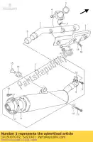 1415007G02, Suzuki, tubo comp, exh suzuki lt z 400 2003 2004 2005 2006 2007 2008, Novo