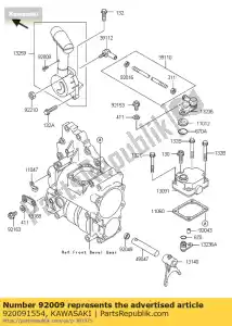 Kawasaki 920091554 tornillo, 4x8 - Lado inferior