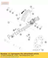 7730927000030, KTM, cerchione anteriore 3,5x16,5 ktm smr 450 2008 2009 2010 2012 2013 2014, Nuovo