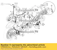 CM068312, Piaggio Group, (szczypce do henga) prawy sworze? hamulca piaggio beverly zapm69200 zapm69300, zapm69400 zapma2100 125 300 350 2010 2011 2012 2013 2014 2016 2017 2018 2019 2020, Nowy