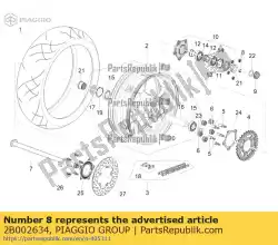 Qui puoi ordinare dax dado m10x1,25 da Piaggio Group , con numero parte 2B002634: