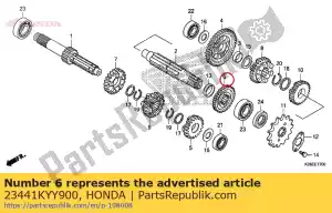 Honda 23441KYY900 engrenagem, contraeixo segundo - Lado inferior
