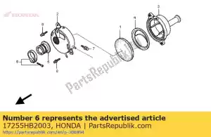 Honda 17255HB2003 banda, conexão do filtro de ar - Lado inferior