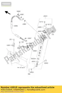 Kawasaki 430150009 cilindro-assy-master, rr - Lado inferior