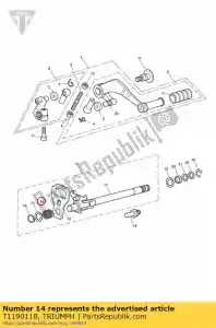 triumph T1190118 primavera, comp, selector mech - Lado inferior