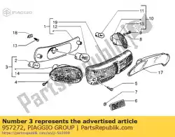 richtingaanwijzer lamp van Piaggio Group, met onderdeel nummer 957272, bestel je hier online: