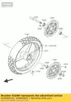 41068S016, Kawasaki, Asse, fr lv1000-a1h kawasaki klv 1000 2004 2005, Nuovo