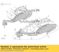 AP8219389, Aprilia, Tubo di scarico prot. nero, Nuovo