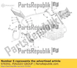 Piaggio Group 976592 gasket - Bottom side