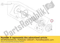 AP3MDA000619, Piaggio Group, Clutch drum aprilia sr 50 2000 2001 2002 2003 2004, New