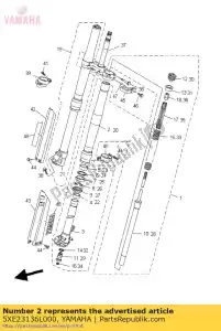 Yamaha 5XE23136L000 tubo esterno (a destra) - Il fondo