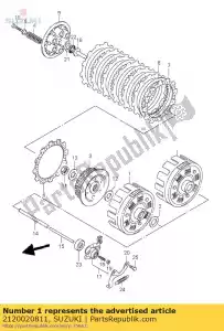 Suzuki 2120020811 engranaje, prim.drvn - Lado inferior