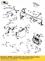 260011640, Kawasaki, serie cavi, zx900-a1 principale kawasaki gpz 750 900 1985 1986 1987 1988 1989 1990 1993, Nuovo