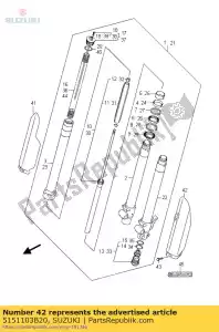 suzuki 5151103B20 protector delantero - Lado inferior