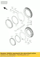 410021779, Kawasaki, band, rr el250-d1 kawasaki el 250 252 1990 1991 1992 1993 1994 1996 1997 1999 2001 2003, Nieuw