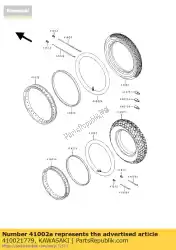 Here you can order the tire,rr el250-d1 from Kawasaki, with part number 410021779: