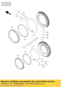 kawasaki 410021779 tire,rr el250-d1 - Bottom side