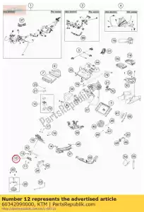 ktm 60342090000 sensor de posições inclinadas - Lado inferior