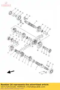 yamaha 1D7172410100 bieg, 4. ko?o - Dół