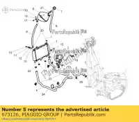 673126, Piaggio Group, enlace de instalación de tubería del radiador piaggio beverly bv zapm69 zapm69300, zapm69400 zapma20s zapma2200 zapmd220,  zapmd2200 350 400 2011 2012 2013 2014 2015 2016 2017 2018 2019 2020 2021 2022, Nuevo