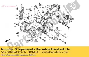 honda 50700MFAD00ZA wspornik, d?. pivot * nh437m * (nh437m mat ray silver) - Dół