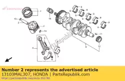 Ici, vous pouvez commander le piston (0,50) auprès de Honda , avec le numéro de pièce 13103MAL307: