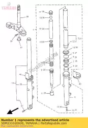 Ici, vous pouvez commander le ensemble de fourche avant (l. H) auprès de Yamaha , avec le numéro de pièce 5DM231020000: