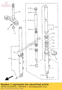 Yamaha 5DM231020000 ensemble de fourche avant (l.h) - La partie au fond