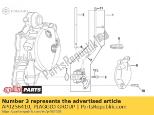 aprilia AP0256410 tubo 350 mm - Lato superiore