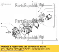 2441730002, Piaggio Group, ensemble de broche de pistolet. vespa px vespa px zapm74200, zapm743d 150 2011 2016 2017 2018, Nouveau