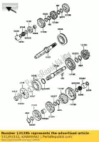 131291532, Kawasaki, marcia, ingresso 5 °, 26 t kawasaki gpz ninja r zl eliminator a uni trak zx750 g gpz750r gpz900r zl1000 900 750 1000 , Nuovo