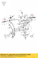 T2041026, Triumph, boccola del manubrio triumph rocket iii touring rocket iii, classic & roadster 2300 2005 2006 2007 2008 2009 2010 2011 2012 2013, Nuovo