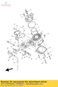yamaha 4JY119950000 uszczelka, obudowa - Dół