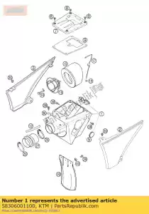 ktm 58306001100 boîte de filtre cpl. sans sls'94 - La partie au fond