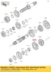 Qui puoi ordinare marcia, uscita 2a, 23t klx450a8f da Kawasaki , con numero parte 132620443: