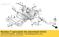 Aqui você pode pedir o colar, montagem do protetor em Honda , com o número da peça 18347KTW900: